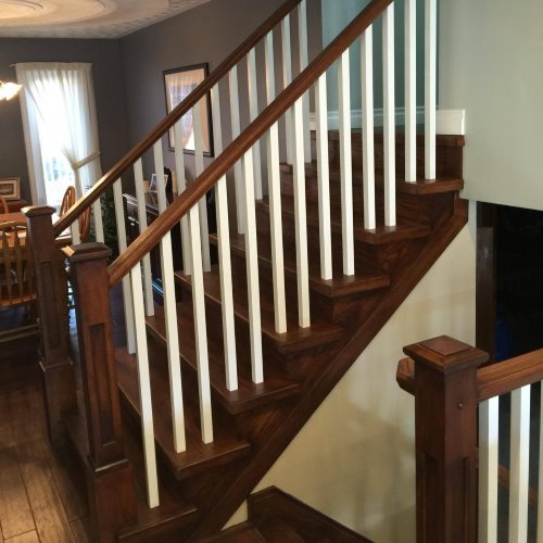 Stair staining and painting by Living Colours Painting